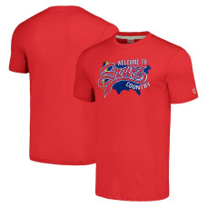 Men's Atlanta Braves Homage Welcome to Braves Country Hyper Local Tri-Blend baseball T-shirt - Red