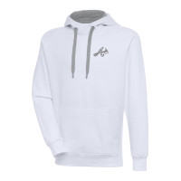 Men's Atlanta Braves Antigua Metallic Victory Pullover baseball Hoodie - White