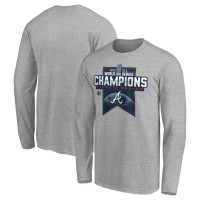 Men's Atlanta Braves Baseball 2021 World Series Champions Locker Room Long Sleeve baseball T-shirt - Heathered Gray Men's Atlanta Braves Baseball 2021 World Series Champions Locker Room Long Sleeve baseball T-shirt - Heathered Gray