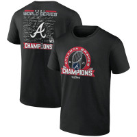 Men's Atlanta Braves Baseball 2021 World Series Champions Signature Roster baseball T-shirt - Black