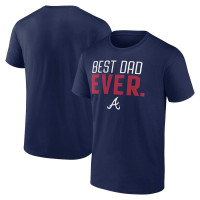 Men's Atlanta Braves Baseball Best Dad Ever baseball T-shirt - Navy