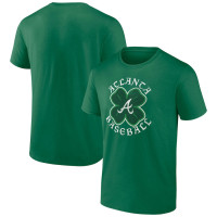 Men's Atlanta Braves Baseball Celtic Clover baseball T-shirt - Kelly Green Men's Atlanta Braves Baseball Celtic Clover baseball T-shirt - Kelly Green