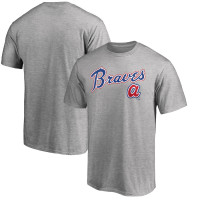 Men's Atlanta Braves Baseball Cooperstown Wahconah baseball T-shirt - Heathered Gray