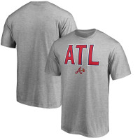 Men's Atlanta Braves Baseball Hometown ATL baseball T-shirt - Heather Gray