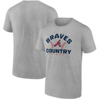 Men's Atlanta Braves Baseball Iconic Go for Two baseball T-shirt - Heathered Gray