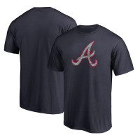 Men's Atlanta Braves Baseball Static Logo baseball T-shirt - Navy