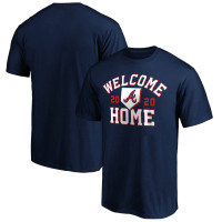 Men's Atlanta Braves Baseball Welcome Home baseball T-shirt - Navy Men's Atlanta Braves Baseball Welcome Home baseball T-shirt - Navy