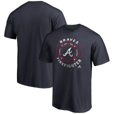 Men's Atlanta Braves Firefighter baseball T-shirt - Navy Men's Atlanta Braves Firefighter baseball T-shirt - Navy