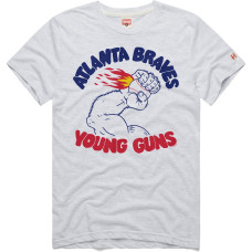 Men's Atlanta Braves Homage Doodle Collection Young Guns Tri-Blend baseball T-shirt - Gray