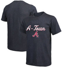 Men's Atlanta Braves Majestic Threads 2021 World Series Champions Team Saying Tri-Blend baseball T-shirt - Navy