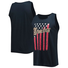 Men's Atlanta Braves Mitchell & Ness Cooperstown Collection Stars and Stripes Tank Top - Navy