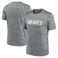 Men's Atlanta Braves Authentic Collection Velocity Performance Practice baseball T-shirt - Heather Gray