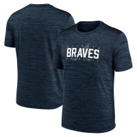 Men's Atlanta Braves Authentic Collection Velocity Performance Practice baseball T-shirt - Navy