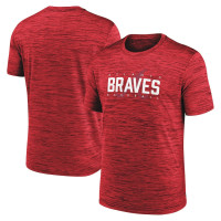 Men's Atlanta Braves Authentic Collection Velocity Performance Practice baseball T-shirt - Red Men's Atlanta Braves Authentic Collection Velocity Performance Practice baseball T-shirt - Red