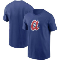 Men's Atlanta Braves Cooperstown Collection Logo baseball T-shirt - Royal