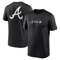 Men's Atlanta Braves Fashion Over Shoulder Logo Legend baseball T-shirt - Black
