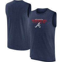 Men's Atlanta Braves Knockout Stack Exceed Performance Muscle Tank Top -Navy