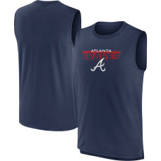 Men's Atlanta Braves Knockout Stack Exceed Performance Muscle Tank Top -Navy Men's Atlanta Braves Knockout Stack Exceed Performance Muscle Tank Top -Navy