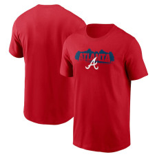 Men's Atlanta Braves Logo Local Team baseball T-shirt - Red