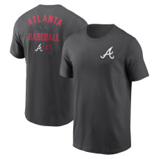 Men's Atlanta Braves Logo Sketch Bar baseball T-shirt - Charcoal
