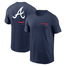 Men's Atlanta Braves Over the Shoulder baseball T-shirt - Navy Men's Atlanta Braves Over the Shoulder baseball T-shirt - Navy