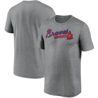 Men's Atlanta Braves Wordmark Legend Performance baseball T-shirt - Gray Men's Atlanta Braves Wordmark Legend Performance baseball T-shirt - Gray