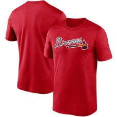 Men's Atlanta Braves Wordmark Legend Performance baseball T-shirt - Red Men's Atlanta Braves Wordmark Legend Performance baseball T-shirt - Red