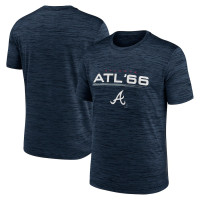 Men's Atlanta Braves Wordmark Velocity Performance baseball T-shirt - Navy