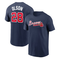 Men's Matt Olson Atlanta Braves Name & Number baseball T-shirt - Navy