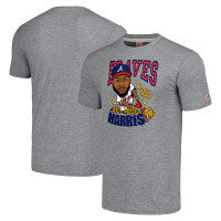 Men's Michael Harris II Atlanta Braves Homage Caricature Tri-Blend baseball T-shirt - Gray Men's Michael Harris II Atlanta Braves Homage Caricature Tri-Blend baseball T-shirt - Gray