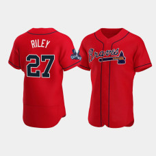 Official Men's Atlanta Braves Authentic Austin Riley Red 2021 World Series Champions Jersey