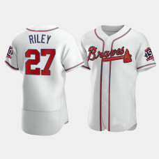 Men's Atlanta Braves World Series Austin Riley White 150th Anniversary Jersey