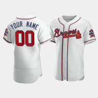 Men's Atlanta Braves World Series Custom White 150th Anniversary Jersey