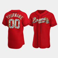 Atlanta Braves Custom Men's Red Jersey - Diamond Edition