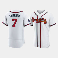 Official Men's Atlanta Braves Authentic Dansby Swanson White 2021 World Series Champions Jersey Official Men's Atlanta Braves Authentic Dansby Swanson White 2021 World Series Champions Jersey