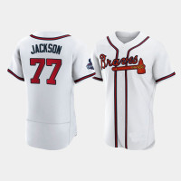 Official Men's Atlanta Braves Authentic Luke Jackson White 2021 World Series Champions Jersey Official Men's Atlanta Braves Authentic Luke Jackson White 2021 World Series Champions Jersey