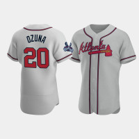 Official Men's Atlanta Braves Authentic Marcell Ozuna Gray 2021 World Series Champions Jersey Official Men's Atlanta Braves Authentic Marcell Ozuna Gray 2021 World Series Champions Jersey