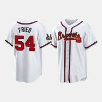 #54 Max Fried Atlanta Braves Men's Replica 2022 Gold Program Jersey - White