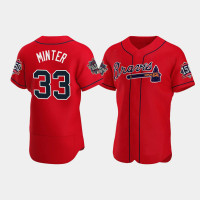 Men's Atlanta Braves A.J. Minter Red 2021 All-Star Authentic Alternate Game Patch Jersey Men's Atlanta Braves A.J. Minter Red 2021 All-Star Authentic Alternate Game Patch Jersey