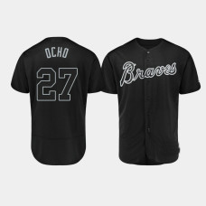 Men's Atlanta Braves Authentic #27 Austin Riley 2019 Players' Weekend Black Ocho Jersey