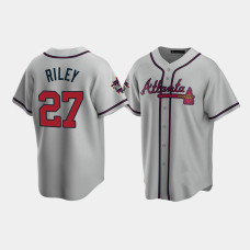 Men's Atlanta Braves Austin Riley Gray 2021 All-Star Replica Game Patch Jersey