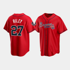 Men's Atlanta Braves Austin Riley Red 2021 All-Star Replica Game Patch Jersey
