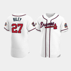 Men's Atlanta Braves Austin Riley White 2021 All-Star Authentic Home Game Patch Jersey