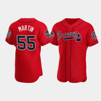Men's Atlanta Braves Chris Martin Red 2021 All-Star Authentic Alternate Game Patch Jersey Men's Atlanta Braves Chris Martin Red 2021 All-Star Authentic Alternate Game Patch Jersey