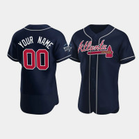 Atlanta Braves Custom Navy 2021 World Series Authentic Jersey