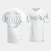 Men's Atlanta Braves Custom #00 White Awards Collection Jersey