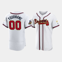 Atlanta Braves Custom Men's White Authentic 2022 Gold Program Jersey