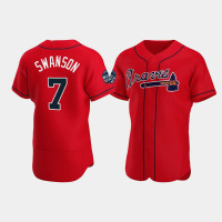 Atlanta Braves Dansby Swanson Red 2021 World Series Authentic Jersey Atlanta Braves Dansby Swanson Red 2021 World Series Authentic Jersey