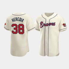 Men's Atlanta Braves Guillermo Heredia Cream Authentic Alternate Jersey