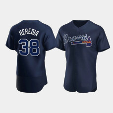 Men's Atlanta Braves Guillermo Heredia Navy Authentic Alternate Jersey